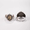 Retro War Horse Pattern Alloy Cuff Rings for Men FS-WGC2812-02-2
