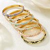 Brass Alloy Hinged Bangles for Women BJEW-K290-01A-G-1