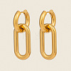 304 Stainless Steel Oval Hoop Earrings AW2454-1-1