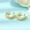 Brass Micro Pave Cubic Zirconia Cuff Earrings for Women CU-CBAE7DF-30G-2