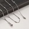 Brass Cable Chain Necklaces for Women NJEW-D302-19P-2