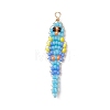 Glass Seed Beaded Pendants PALLOY-MZ01239-03-1