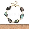 Natural Abalone Shell/Paua Shell Beaded Bracelets BJEW-JB14221-4