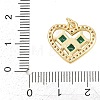 Valentine's Day Brass Micro Pave Cubic Zirconia Pendants KK-D258-10G-02-3