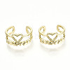 Brass Cuff Earrings EJEW-T046-24G-NF-3