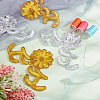 4Pcs 2 Colors Computerized Embroidery Polyester Sew on Sequin Patches DIY-HY0001-12-4