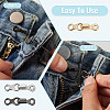 18Pcs 3 Colors Alloy Adjustable Jean Hook and Eye Hook FIND-TA0010-76-5