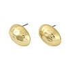 Oval CCB Plastic Stud Earrings for Women EJEW-Q382-01G-1