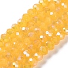 Baking Electroplate Glass Beads Strands DGLA-A039-J8mm-B13-1