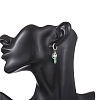 304 Stainless Steel Mixed Stone Column Hoop Earrings EJEW-JE06791-5