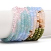 Opalite & Watermelon Stone Glass & Natural Chinese Southern Jade & Quartz Crystal & Rhodonite Beads Strands G-Z135-C01-2x4mm-2