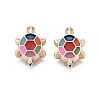Rack Plating Alloy Enamel Beads ENAM-N071-01G-02-1