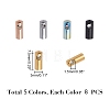 PVD Vacuum Plating 304 Stainless Steel Cord Ends STAS-UN0010-53-2