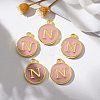 Golden Plated Alloy Enamel Charms X-ENAM-S118-07N-5