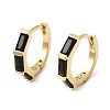 Brass Pave Cubic Zirconia Hoop Earrings EJEW-G471-09G-02-4