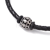 Braided Leather Cord Bracelets BJEW-JB11387-02-3