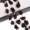 Electroplate Raw Rough Natural Amethyst Beads Strands G-Q610-06B-1