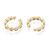 Brass Pave Cubic Zirconia Cuff Earrings EJEW-T049-03B-G-3