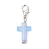 Plastic Cross Pendant Decorations HJEW-JM04519-3