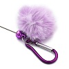 Aluminum Alloy Pom Pom Ball Beadable Keychain Bar HJEW-Q001-01E-3