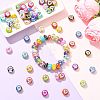 80Pcs 20 Colors Opaque Resin Rondelle European Beads RESI-FS0002-46-5