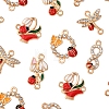 24Pcs 6 Styles Alloy Enamel Links Connector Charms ENAM-FS0002-91-2