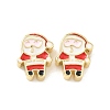 Christmas Brass Enamel Beads KK-I474-G28-1