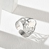 304 Stainless Steel Cuff Open Rings for Women RJEW-F218-01P-2