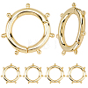 6Pcs Brass Spring Gate Rings KK-SC0007-74-1
