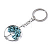 Natural Howlite Chips Chakra Keychain G-N0326-003E-2