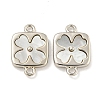 Natural Shell Flower Connector Charms KK-P275-03P-1