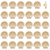 30Pcs 1-Hole Alloy Shank Buttons BUTT-PH0001-80G-1