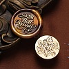 Best Wishes Wax Seal Brass Stamp Heads AJEW-M038-01M-G-1