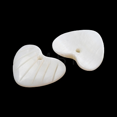 Natural Freshwater Shell Carved Pendants SHEL-K006-70D-1