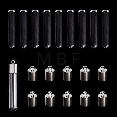 Glass Bottle Pendants GLAA-PH0007-48P-1
