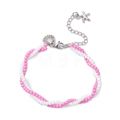 Handmade Glass Seed Beaded Bracelets for Women BJEW-MZ00129-03-1