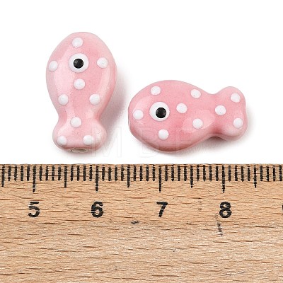 Handmade Porcelain Beads PORC-B009-03G-1