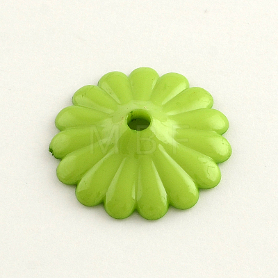 Opaque Acrylic Flower Bead Caps SACR-Q099-M21-1