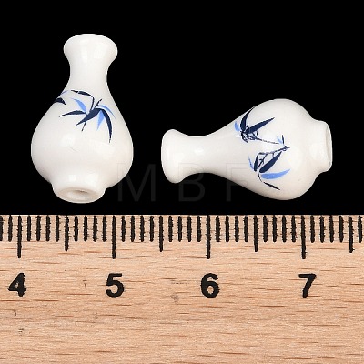 Handmade Printed Porcelain Beads PORC-T136-03A-01-1
