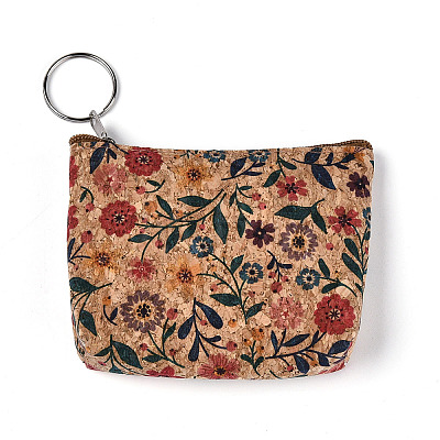 Floral Cork Wallets AJEW-N003-12-1