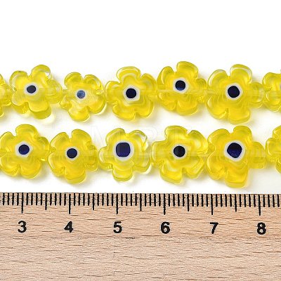 Handmade Millefiori Glass Bead Strands LAMP-J035-10mm-58-1