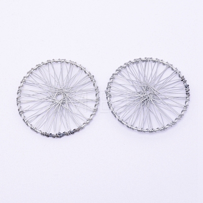 Wrapped Wire Iron Pendants IFIN-WH0053-41C-01-1