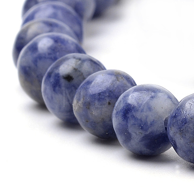 Natural Brazil Blue Spot Jasper Beads Strands X-G-S259-36-6mm-1
