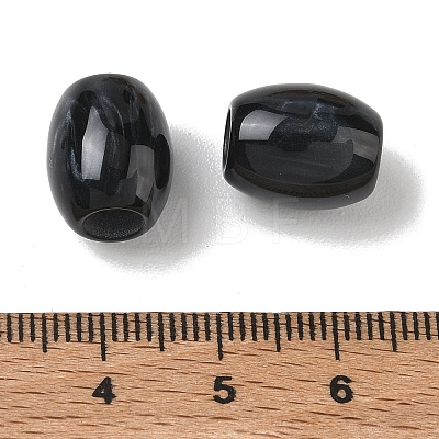 Opaque Resin European Beads RESI-F073-16B-1