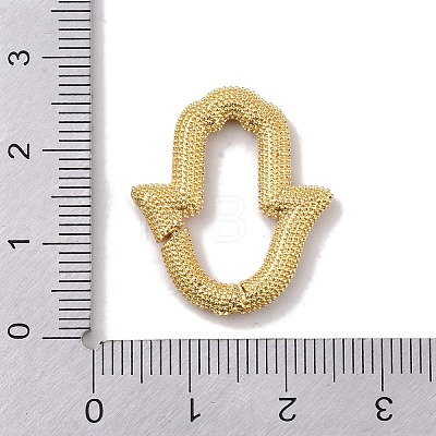 Rack Plating Brass Micro Pave Cubic Zirconia Spring Gate Rings Clasps KK-NH0002-07G-02-1