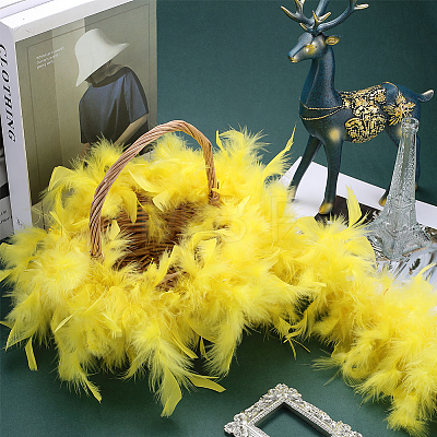 Turkey Feather Fluff Boa for Dancing DIY-WH0568-10B-1