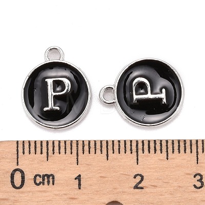 Platinum Plated Alloy Charms X-ENAM-S118-02P-P-1