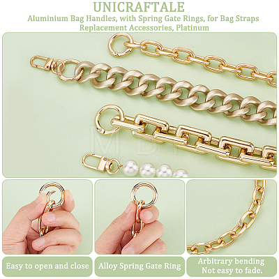 Unicraftale 4Pcs 4 Styles Bag Chain Straps AJEW-UN0001-47-1