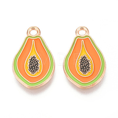 Fruit Alloy Enamel Pendants ENAM-T022-32C-1
