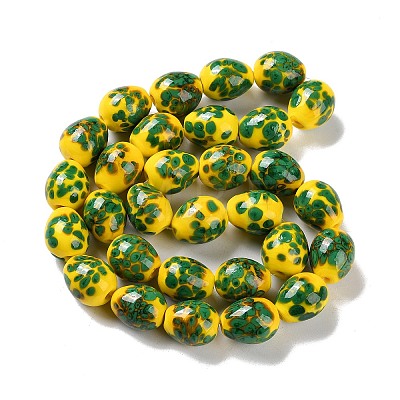 Handmade Lampwork Beads Strands LAMP-Q036-08B-1